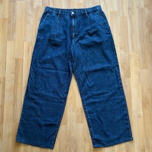uniqlo baggy denim trousers